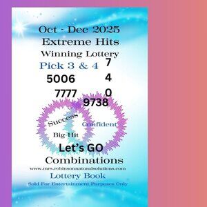 Extreme Hits Winning Lottery Book  Oct- Dec 2025